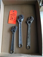 assort adjustable wrenches