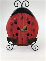 Ceramic lady bug clock and stand