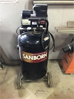 Nice 30 gallon Sanborn standing air compressor