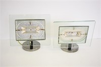 PAIR OF ADJUSTABLE LIGHT FIXTURES - 10.75 X 13.25"