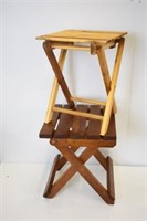 PAIR OF FOLDING STOOLS - 18" TALL