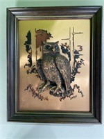 3d owl wall photo - 13x16in