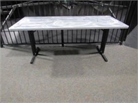 Five Assorted Stainless Steel Top Tables (Located