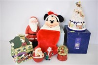6 PIECE CHRISTMAS LOT- MICKEY MOUSE COOKIE JAR
