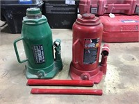 Pair of 20 ton bottle jacks