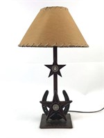 Horseshoe Western Star Table Lamp 22"