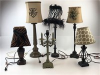 Selection Of Table Lamps (Tallest 31")