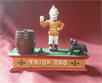 Cast Iron Trick Dog Bank