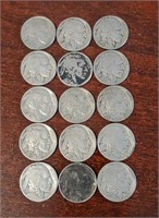 (15) Buffalo Nickels