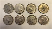 (8) - 1966 Kennedy 1/2 Dollar Coins