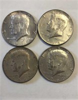 1966, 1967, 1969 Kennedy 1/2 Dollar Coins