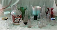 Glass jars, bottles, vases