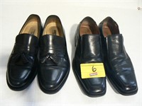 2 PAIR JOHNSTON & MURPHY MEN'S DRESS SHOES: BLACK