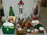 LARGE GROUP CHRISTMAS DÉCOR WITH LARGE STOCKING