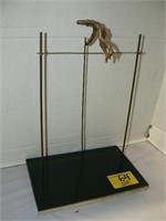 BRONZE POLE VAULTER SCULPTURE