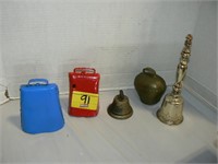 ASSORTED COWBELLS AND BELLS