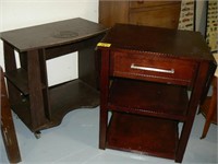 DROP-LEAF ISLAND WITH DRAWER, PRESSED WOOD TABLE