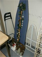 2 IRONING BOARDS, HAND-PAINTED SNOW SHOVEL,