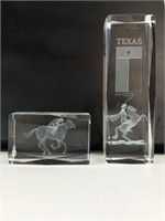 Texas & Horse Theme Paperweights