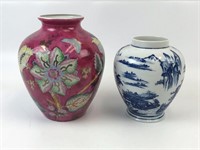 Painted Vases Tallest 9"