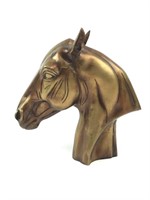 Brass Horse Bust Figure 10.5"