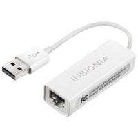 Insignia USB to Ethernet Adapter, White