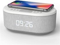 Bedside Radio Alarm Clock with USB Charger