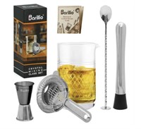 New Barillio Crystal Cocktail Mixing Glass Set