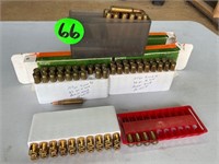 (53) Rounds 250 Savage Reloads and (20) Brass Casi