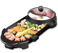 Electric Indoor Korean Grill: Dual Temperature