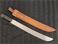 Collins & Co. Machete with Leather Sheath