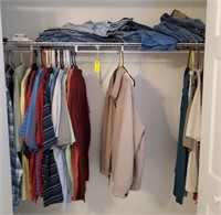 CONTENTS OF GUEST CLOSET- MEN’S CLOTHING