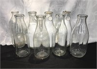 8 Canadian Milk Bottles