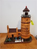 TOBACCO BARN CRAFTS CARVED LIGHT HOUSE