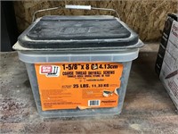 Nearly full bucket of drywall screws & partial box