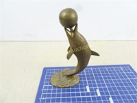 Brass Dolphin Statue