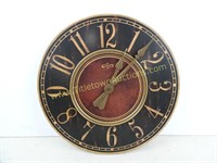 Wall Clock Wood With Metal Hands 15" Diameter