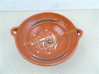 Decorative Pottery Bowl Hand Painted 13"