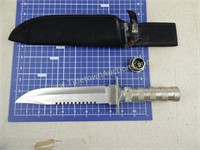 Survival Knife With Matches Compartment and