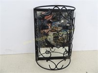 Hanging Metal and Mirror Candle Holder 12" X 9"
