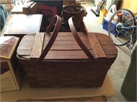 wood picnic basket