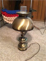 bronze toned, desk top hurricane lamp