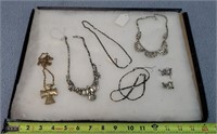 Vintage Unmarked Knecklaces & Ear Rings