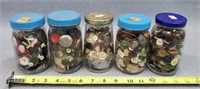 5-Pint Jars of Buttons