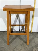 Wooden no back bar stool