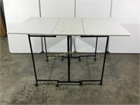 Rolling drop leaf work table