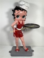 Betty Boop metal statue with serving tray