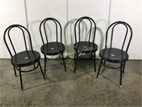 4 metal basic dining chairs