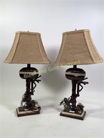 Pair of “Vintage15” Boat Motor lamps