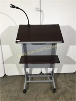 Podium with microphone holder